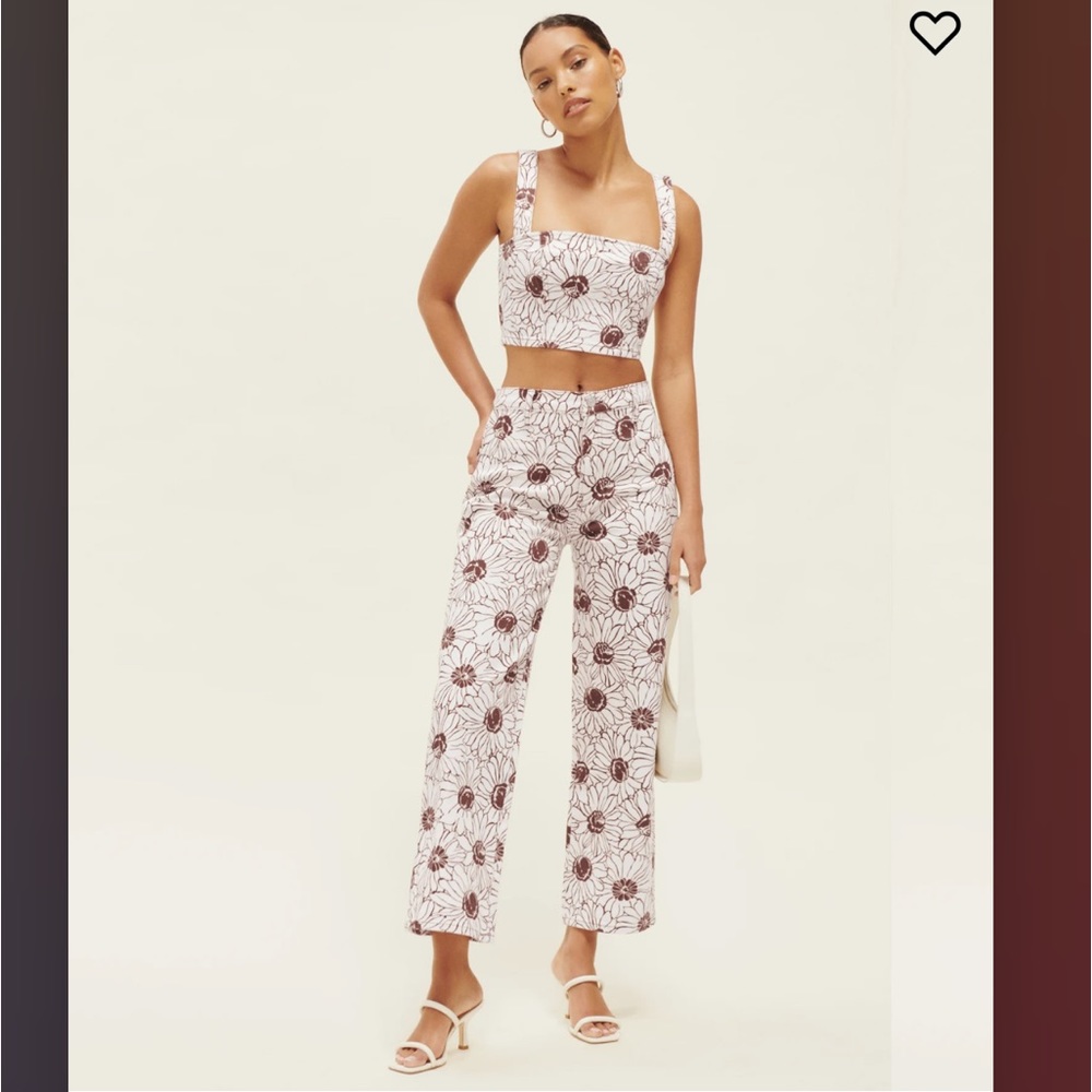 Reformation Sunny Cotton Denim Two Piece Set